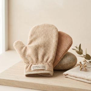 Gant de Soin Corps en Bambou Bio – Rituel Exfoliant & Bien-être